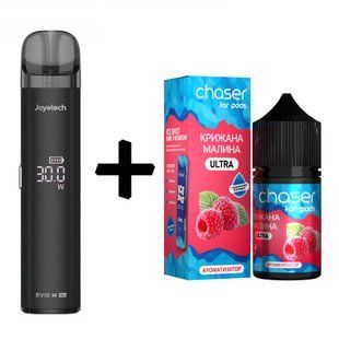 Комплект POD Система Joyetech evio m pro + Набір Chaser 30 мл (Багаторазова електронна сигарета з рідиною) (Колір та смак на вибір) 896244 фото