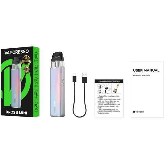 7000 puffs vape Flowing Pink Vaporesso Xros 5 Mini Pod Kit