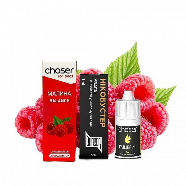 Набір для самозамісу рідини Chaser Salt 10 мл 50 мг Малина 26703079 фото