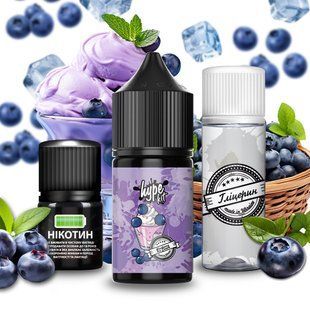 Набір для самозамісу рідини hype salt 30 мл Blueberry Ice Cream 67308323 фото