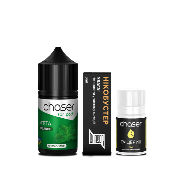 Набір для самозамісу рідини Chaser ForPods Salt 30 мл М'ята 67030720 фото Набір для самозамісу рідини Chaser ForPods Salt 30 мл М'ята 67030720 фото