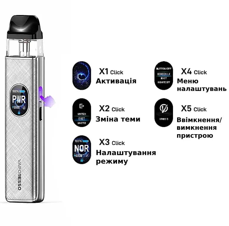які режими є у Vaporesso XROS 5